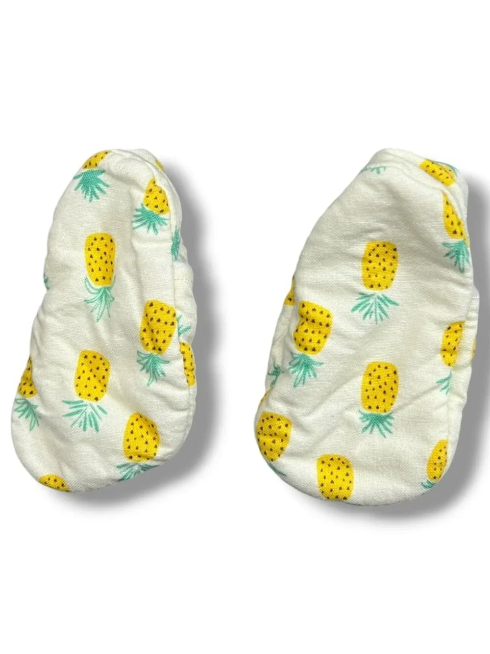 Baby Pineapple Print Soft Sole Moccasin Booties